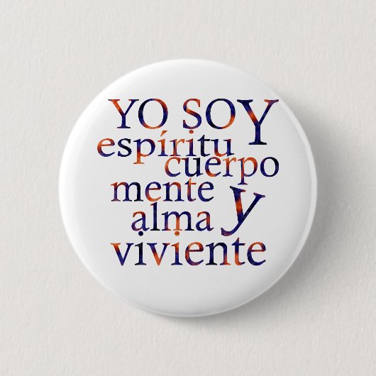 Ich bin SpiritBodyMindSoul Esp Button (Vorderseite)