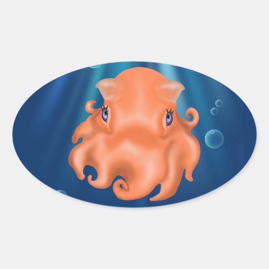 Ich bin Squishy Ovaler Aufkleber (Vorderseite)