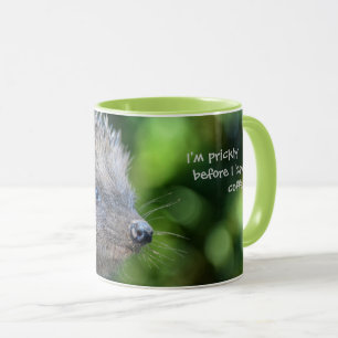 Ich bin stachelig, bevor ich Kaffee getrunken habe Tasse