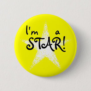 Ich bin STAR! Gelb Button
