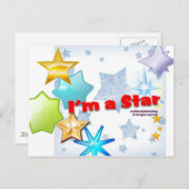 Ich bin STAR ! Postkarte (Vorne/Hinten)