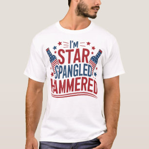 Ich bin Star Spangled Hammered Funny 4. Juli T-Shirt