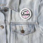Ich bin stark Brustkrebsbewusstsein Button (Beispiel)