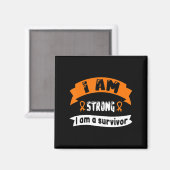 Ich bin stark, dass ich ein überlebendes Leukämie- Magnet (Vorderseite/Rückseite)