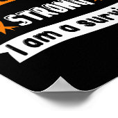 Ich bin stark, dass ich ein überlebendes Leukämie- Poster (Ecke)