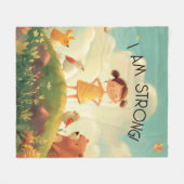 Ich bin stark - Ermächtigung der Mädchen Fleecedecke (Vorderseite (Horizontal))