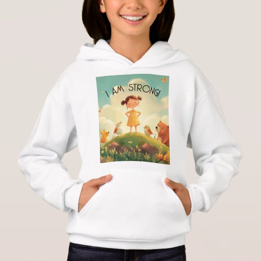 Ich bin stark - Ermächtigung der Mädchen Hoodie (Vorderseite)