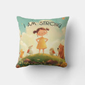 Ich bin stark - Ermächtigung der Mädchen Kissen (Rückseite)