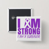 Ich bin stark - ich bin ein Überlebender - Lupus Button (Vorne & Hinten)