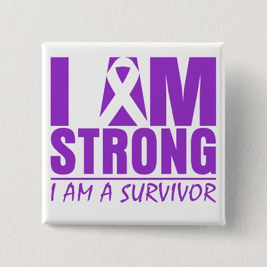 Ich bin stark - ich bin ein Überlebender - Lupus Button (Vorderseite)