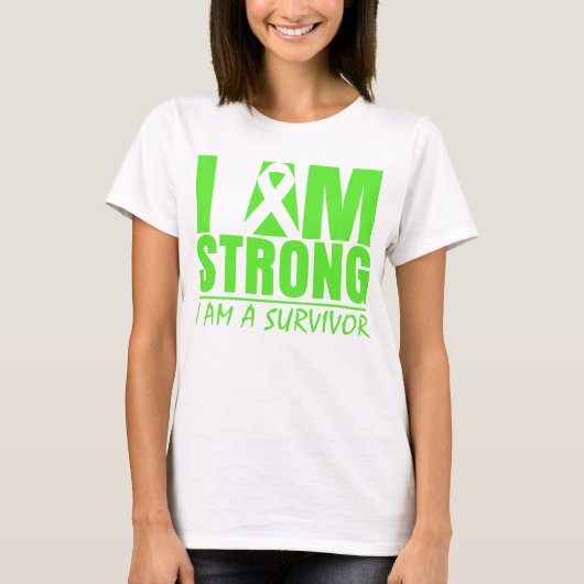 Ich bin stark - ich bin ein Überlebender - Lymphom T-Shirt (Vorderseite)