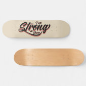 Ich bin stark in Jesus Schwarz und Rot Skateboard (Horizontal)
