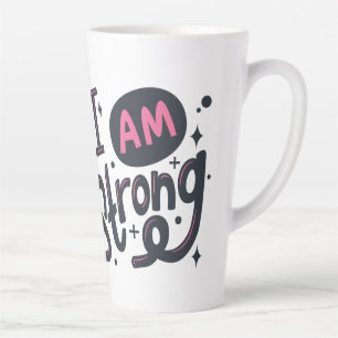 Ich bin stark Motivations-Typografie-Design Milchtasse