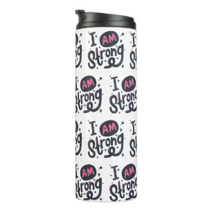 Ich bin stark Motivations-Typografie-Design Thermosbecher