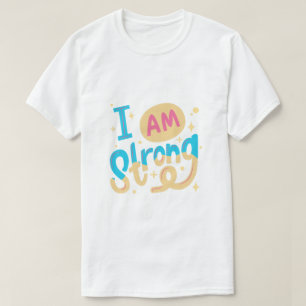 Ich bin stark motivierend Typography Design T-Shirt