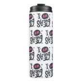 Ich bin stark motivierend Typography Design Thermosbecher (Vorderseite)
