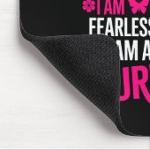 Ich bin stark, ohne Angst, ein rosa Brustkrebs Mousepad (Ecke)