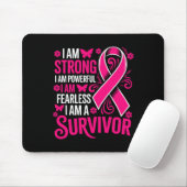 Ich bin stark, ohne Angst, ein rosa Brustkrebs Mousepad (Mit Mouse)
