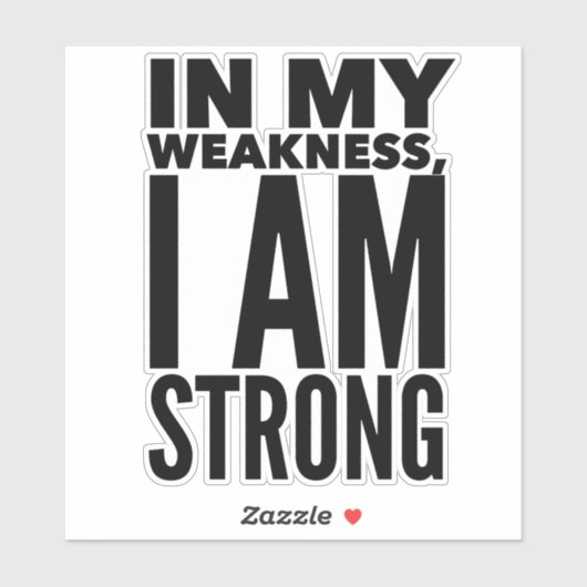 Ich bin stark Vinyl Sticker (Blatt)