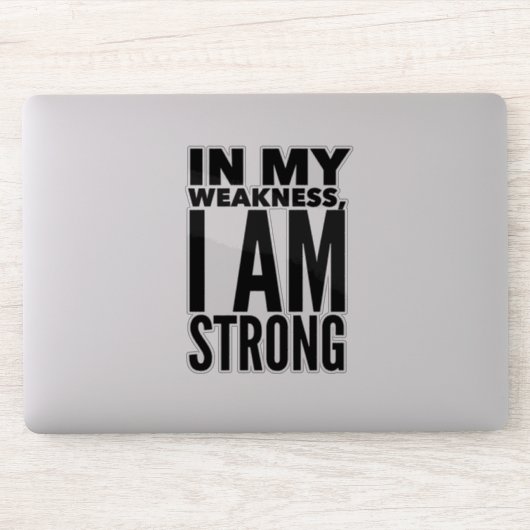Ich bin stark Vinyl Sticker (Computer)