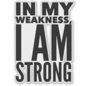 Ich bin stark Vinyl Sticker (Vorderseite)