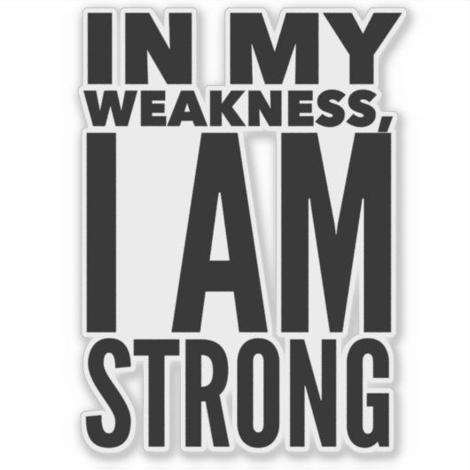 Ich bin stark Vinyl Sticker (Vorderseite)