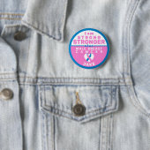 Ich bin stärker als Brustkrebs bei Männern Button (Beispiel)