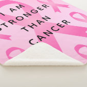 Ich bin stärker als Brustkrebs Pink-Zitat Sherpadecke (3/4)