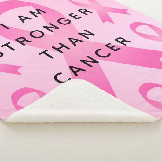 Ich bin stärker als Brustkrebs Pink-Zitat Sherpadecke (3/4)