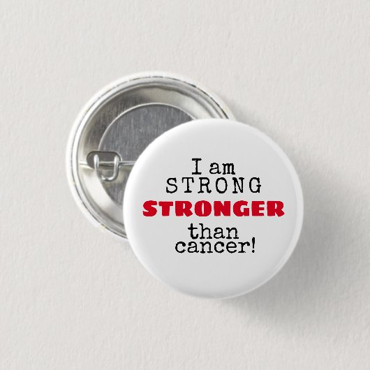 Ich bin stärker als der Krebs-Button Button (Vorne & Hinten)