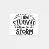 Ich bin stärker als der Sturm Post-it Klebezettel (Vorderseite)