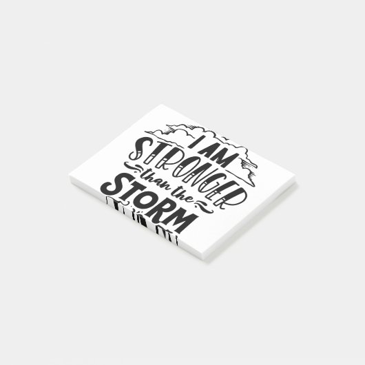Ich bin stärker als der Sturm Post-it Klebezettel (angewinkelt)