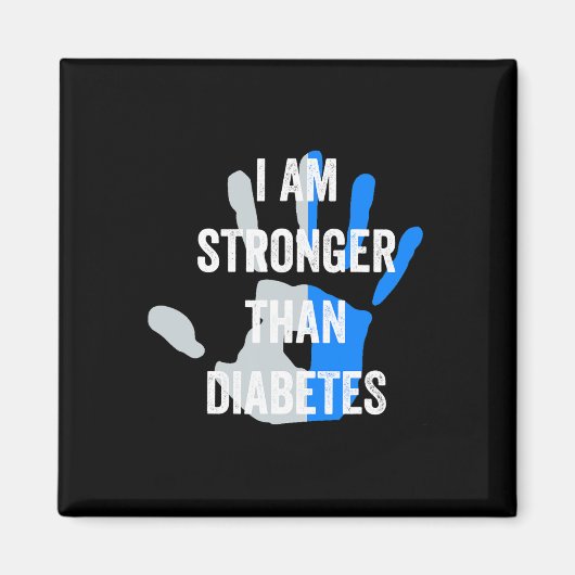 Ich bin stärker als Diabetes - Niedliche Typ-Eins- Magnet (Vorne)