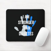 Ich bin stärker als Diabetes - Niedliche Typ-Eins- Mousepad (Mit Mouse)