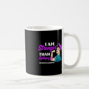Ich bin stärker als Epilepsie Warrior Epilepsy Awa Kaffeetasse