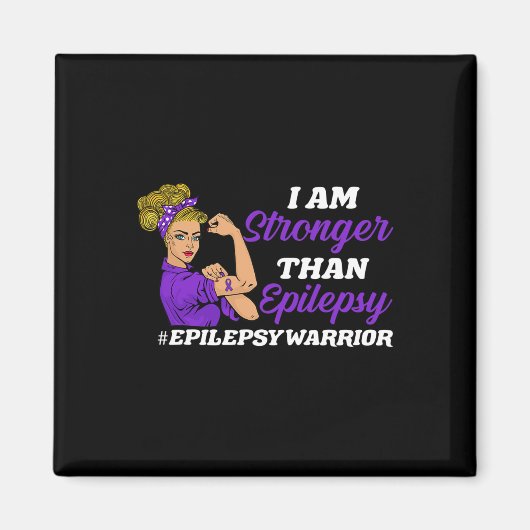 Ich bin stärker als Epilepsie Warrior Epilepsy Awa Magnet (Vorne)
