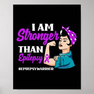 Ich bin stärker als Epilepsie Warrior Epilepsy Awa Poster