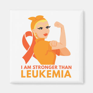 Ich bin stärker als Leukämie Bewusstsein Krebs Sur Magnet