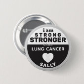 Ich bin stärker als Lungenkrebs Button (Vorne & Hinten)