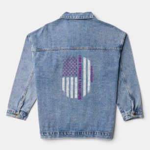 Ich bin stärker als Lupus #nevergiveup Lupus Aware Jeansjacke