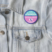 Ich bin stärker als Schilddrüsenkrebs Button (Beispiel)