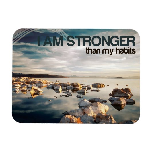 "Ich bin stärker" Motivation Affirmation Flexibel Magnet (Horizontal)