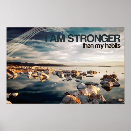 "Ich bin stärker" Motivation Affirmation Poster (Vorne)