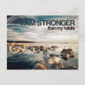 "Ich bin stärker" Motivation Affirmation Postkarte (Vorderseite)