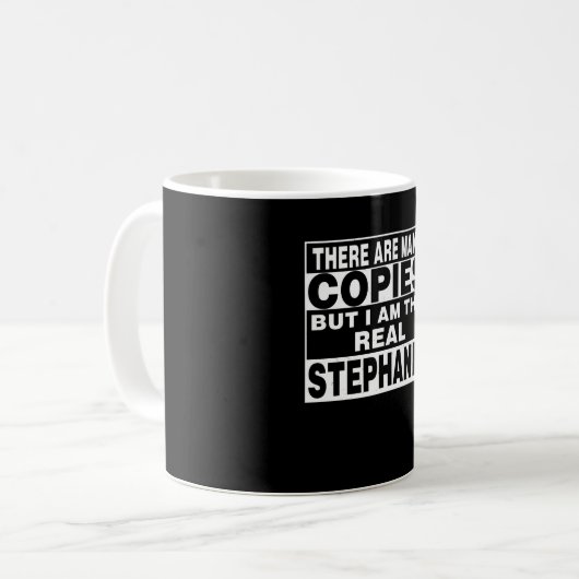 Ich bin Stephanie Funny Personalisiertes Geschenk Kaffeetasse (Vorderseite Links)