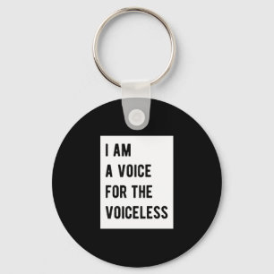 Ich bin Stimme für das stumme vegane Diät-Tier Schlüsselanhänger