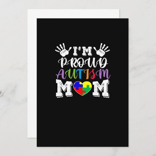 Ich bin stolz auf Autismus-Mama Save The Date (Vorne/Hinten)
