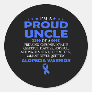 Ich bin stolz auf den Alopecia-Krieger Runder Aufkleber