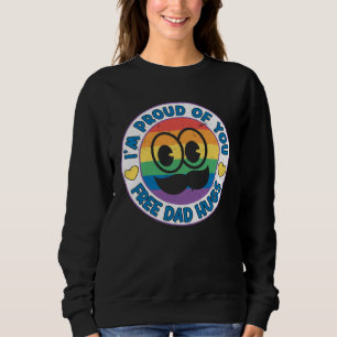 Ich bin stolz auf dich freie Dad Hugs Stolz Ally Q Sweatshirt