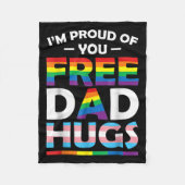 Ich bin stolz auf euch Vater Hugs LGBT Pride Aware Fleecedecke (Vorderseite)
